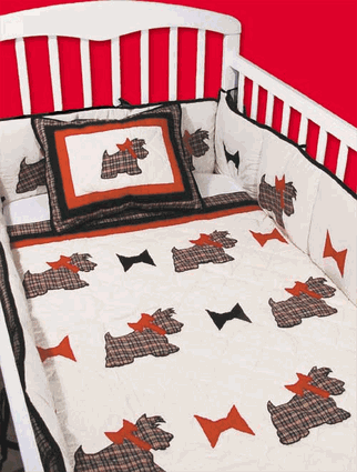 Out of Stock Scottie Doggie 6 Piece Crib Bedding Set - Click to enlarge