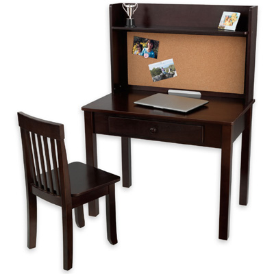Pinboard Child's Desk & Chair in Espresso