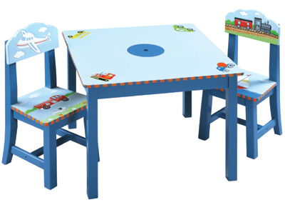 Transportation Kids Table & Chairs Set