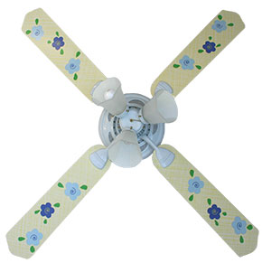 Out of Stock French Floral Yellow Ceiling Fan for Girls Rooms