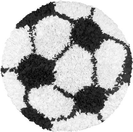 Shaggy Raggy Soccer Ball Rug