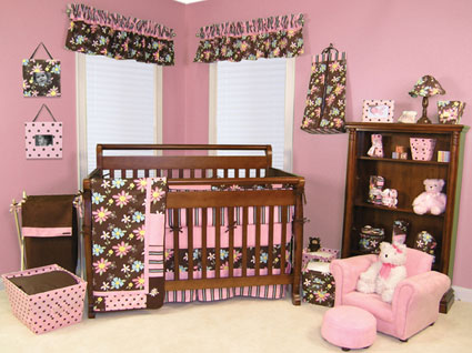 Blossoms 4 Pc Crib Bedding Set by Trend Lab Free Shipping