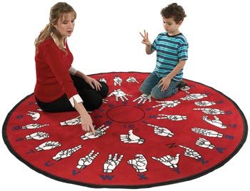 Hands That Teach Sign Language Carpet