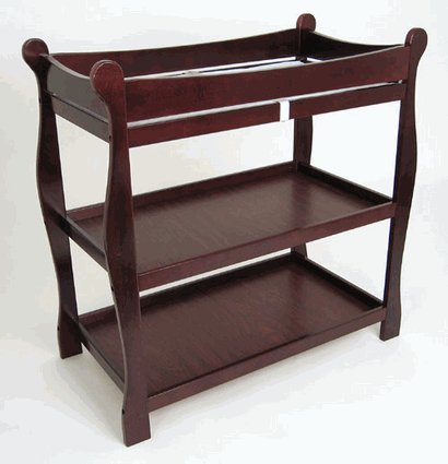 Cherry Sleigh Style Changing Table - Click to enlarge