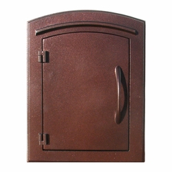Manchester Antique Copper Column Mailbox Insert Plain Door Manchester Antique Copper Column Mailbox Insert Plain Door
