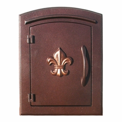 Manchester Antique Copper Column Mailbox Insert Fleur De Lis Door Manchester Antique Copper Column Mailbox Insert Fleur De Lis Door