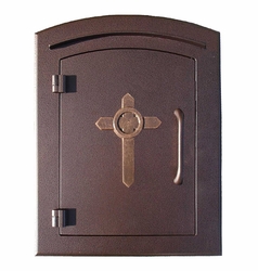 Manchester Antique Copper Column Mailbox Insert Cross Design Door Manchester Antique Copper Column Mailbox Insert Cross Design Door