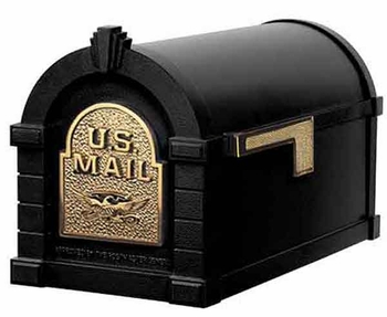 Keystone Mailbox Original Eagle Series Black w/Polished Brass Keystone Mailbox Original Eagle Series Black w/Polished Brass