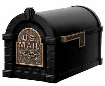 Keystone Mailbox Original Eagle Series Black w/Antique Bronze Keystone Mailbox Original Eagle Series Black w/Antique Bronze