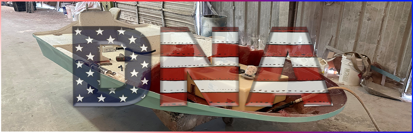 An Exhilarator boat hull being crafted