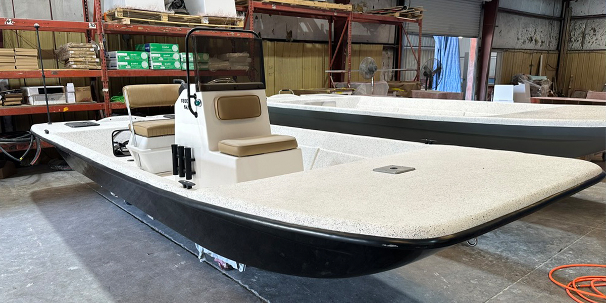 An Angler Bay boat cutting through the water