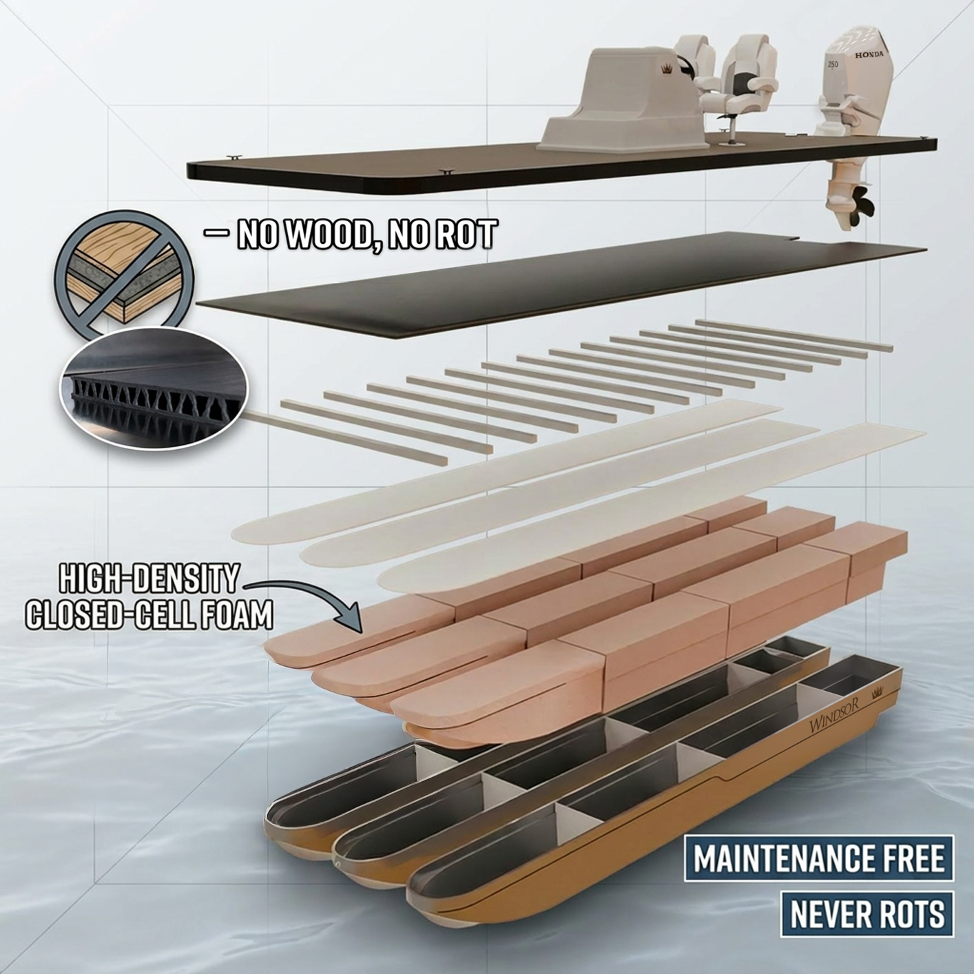 Windsor Pontoons Open Layout Graphic