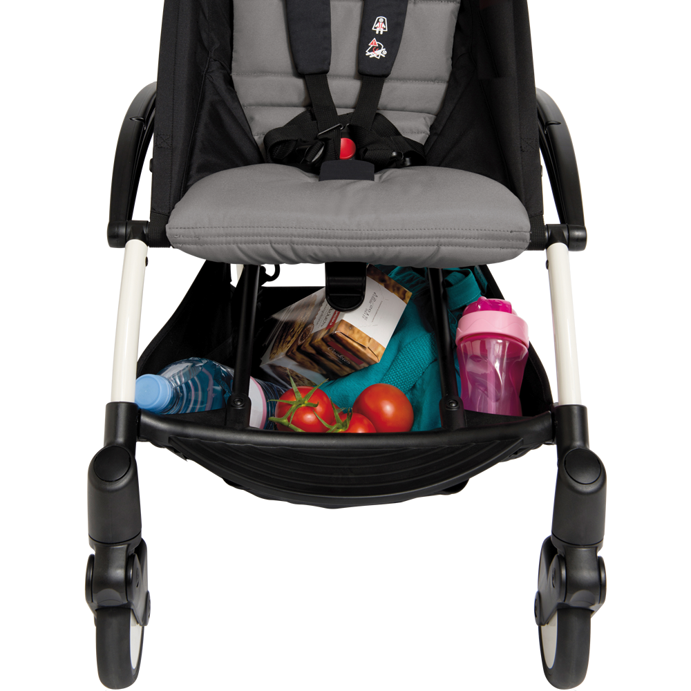 Babyzen Yoyo+ 6+ Compact Stroller - White / Air France Blue -Graco Store babyzenyoyoplus basket