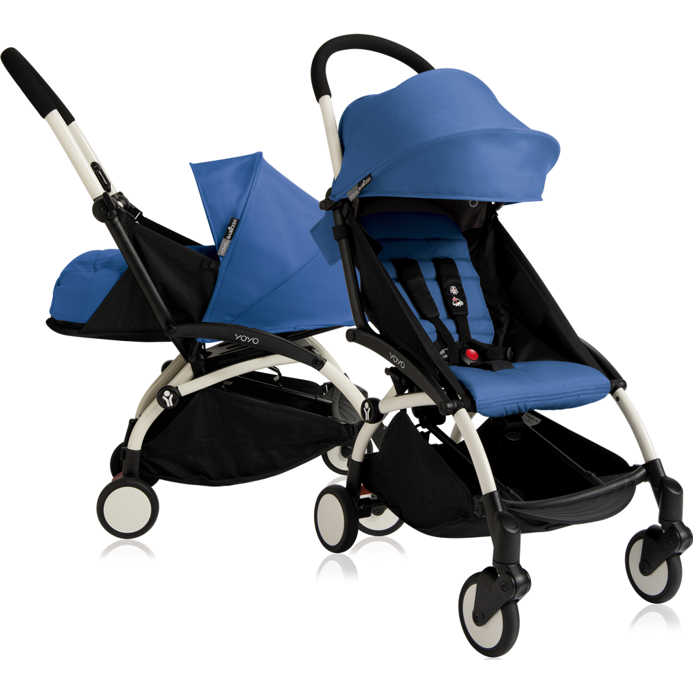 Babyzen Yoyo+ 6+ Compact Stroller - White / Air France Blue -Graco Store babyzenyoyplusbottomimage