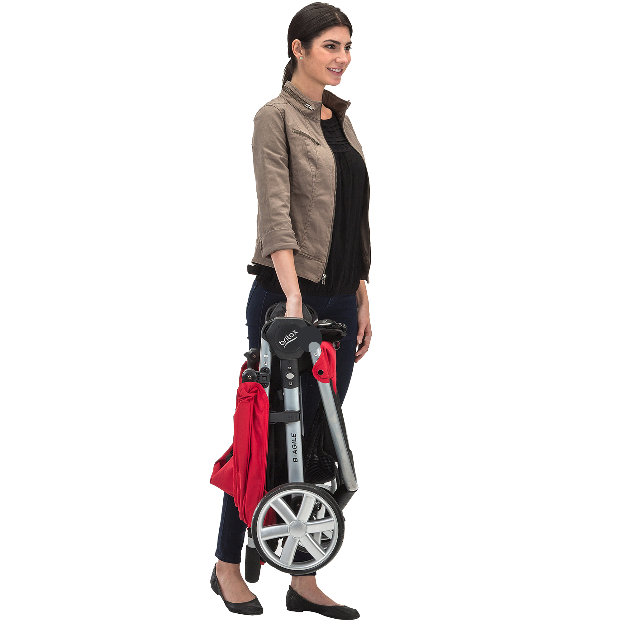 Britax B-Agile 3 & B-Safe Gen2 Travel System Bundle - Black / Eclipse Black -Graco Store britaxbagile32016 fold