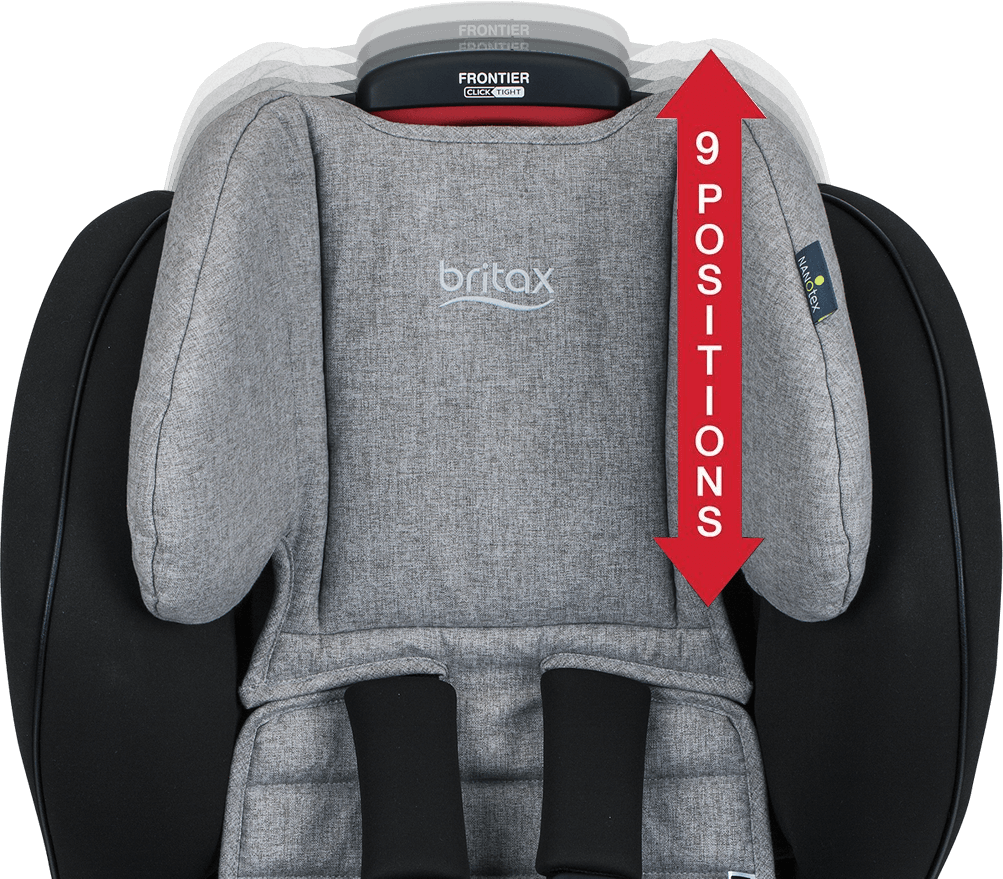Britax Frontier ClickTight Harness Booster Car Seat - Nanotex (Moisture, Odor, And Stain Resistant Fabric) -Stroller Promotion Store britaxfrontiernanotex headrest