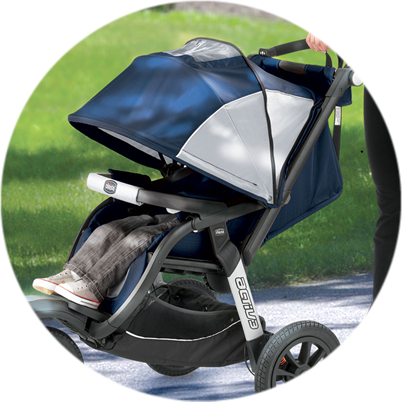 Chicco 2015 Activ3 Jogging Stroller - Snap Dragon -Stroller Promotion Store chiccoactiv3features reclineandcanopy