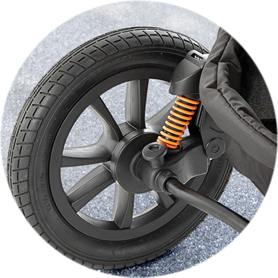 Chicco 2015 Activ3 Jogging Stroller - Snap Dragon -Stroller Promotion Store chiccoactiv3features suspension