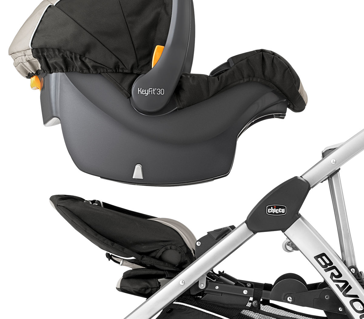 Chicco BravoFor2 Stroller - Champagne -Babyzen || Baby Jogger Shop chiccobravofor2 travelsystem