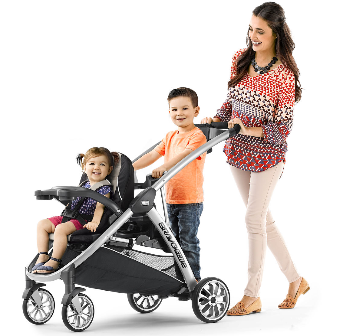 Chicco BravoFor2 Stroller - Champagne -Babyzen || Baby Jogger Shop chiccobravofor2 two