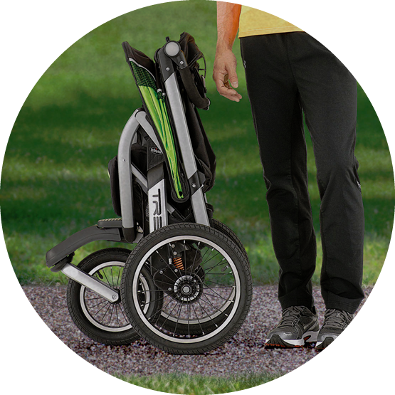 The quick-release free standing fold is one of 3 fold configurations, including flat fold and compact fold