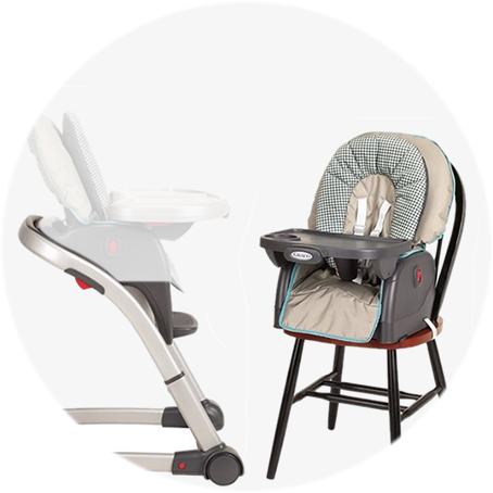 Graco Blossom 4-in-1 High Chair - Winslet -Baby Product Store gracoblossomfeatures seatstwo