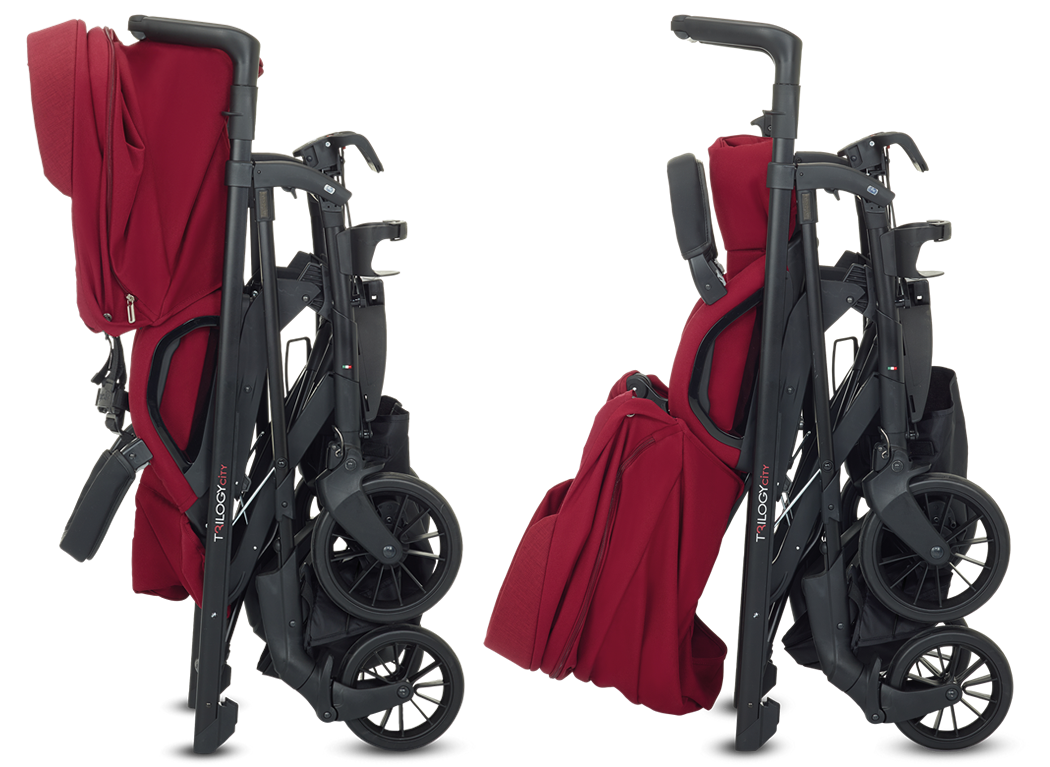 Inglesina Trilogy City Stroller - Intense Red -Babyzen || Baby Jogger Shop inglesinatrilogycity fold
