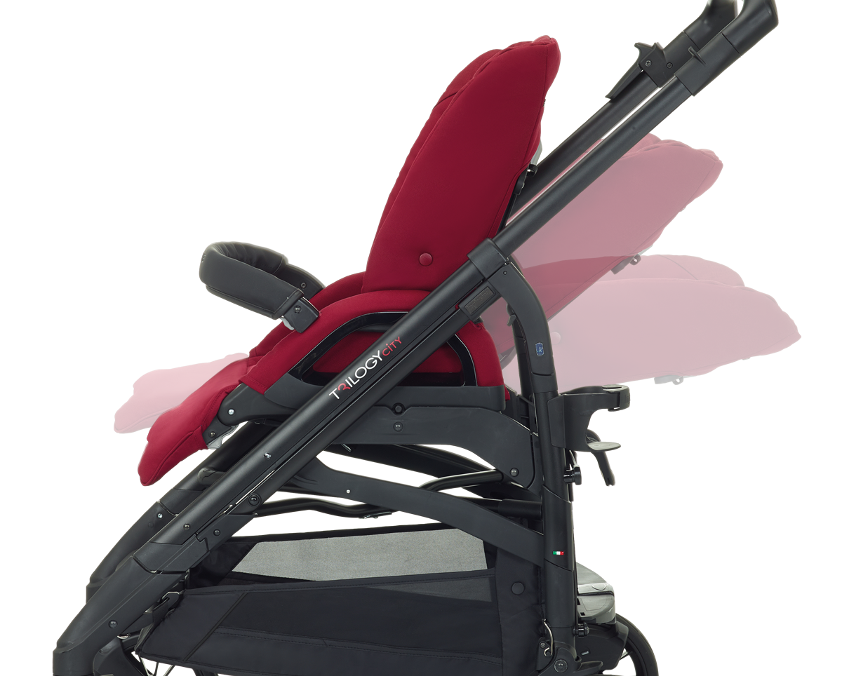 Inglesina Trilogy City Stroller - Intense Red -Babyzen || Baby Jogger Shop inglesinatrilogycity recline