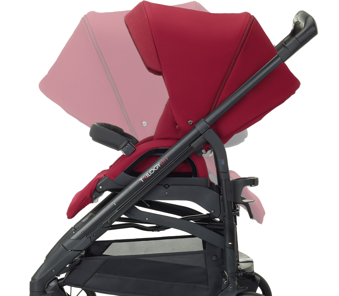 Inglesina Trilogy City Stroller - Intense Red -Babyzen || Baby Jogger Shop inglesinatrilogycity reversible