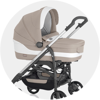 Use from birth with a Trilogy bassinet or compatible car seat (adapters sold separately)