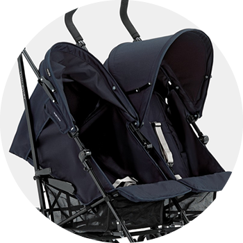 Inglesina 2014 Twin Swift Stroller - Chili (Albee Exclusive) -Stroller Promotion Store inglesinatwinswiftfeatures independentcanopy