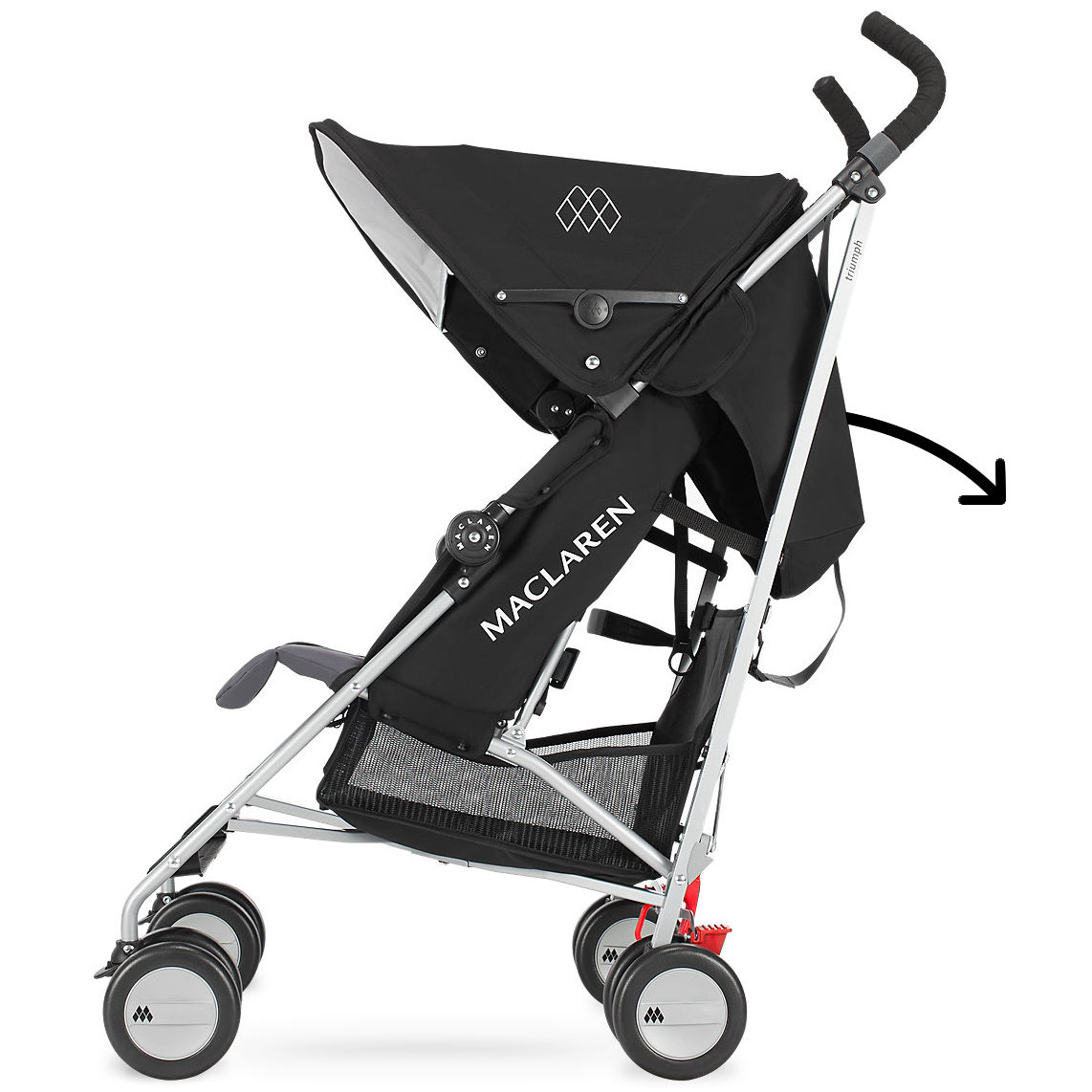 Maclaren 2016/2017 Triumph Umbrella Stroller - Black/Charcoal -Stroller Promotion Store maclarentriumph recline