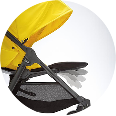 Mamas & Papas Armadillo Stroller - Coral Pink -Graco Store mamasanapapasarmadillofeatures footrest