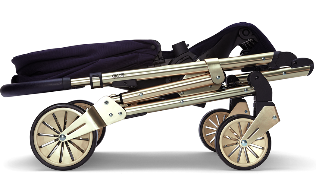 Mamas & Papas Urbo 2 Stroller, Signature Edition - Twilight Gold -Babyzen || Baby Jogger Shop mamasandpapasurbo2twilightgold fold