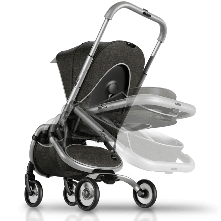 Mima Zigi Compact Stroller - Midnight Blue -Stroller Promotion Store mimazigi fold