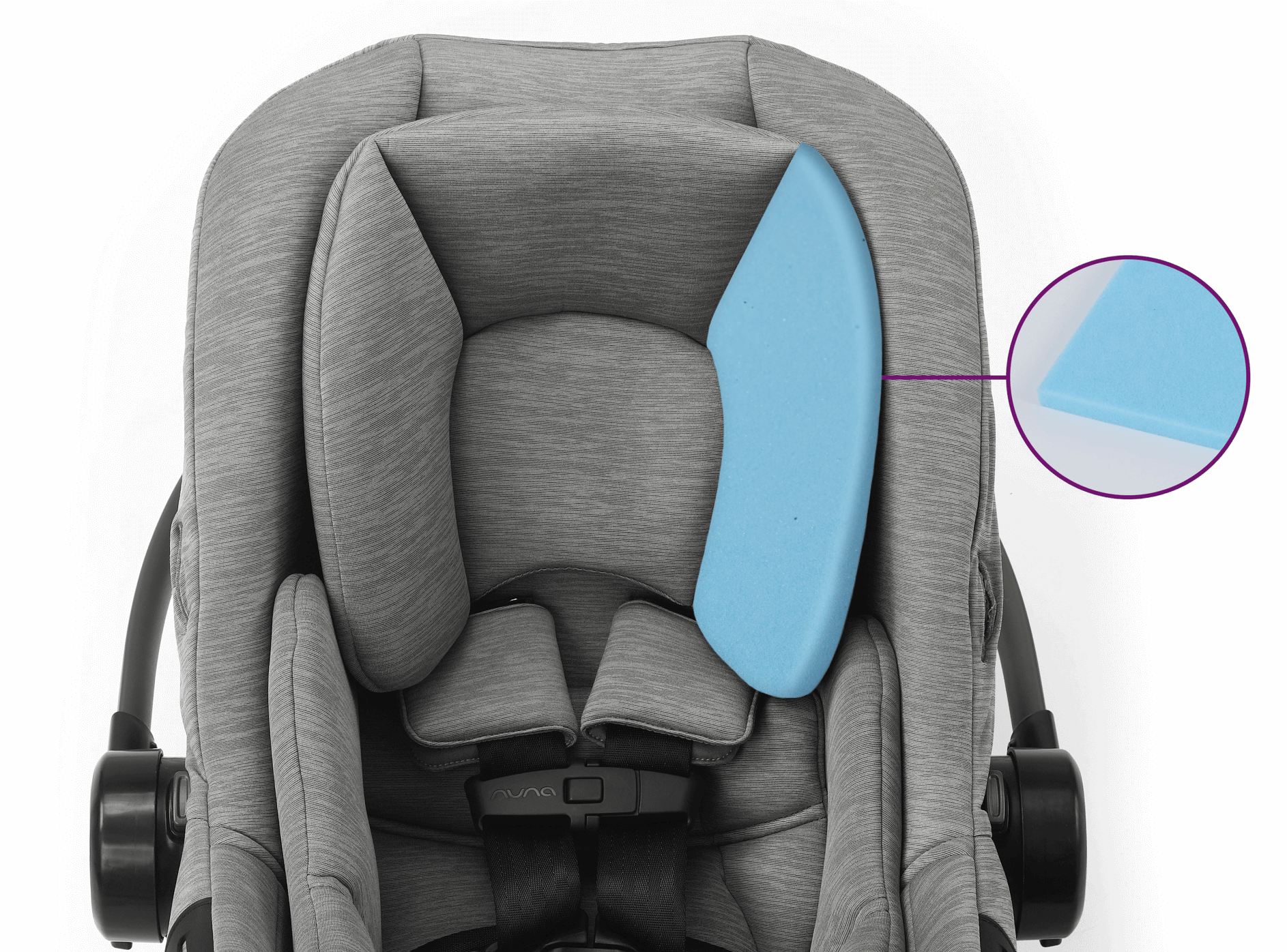 Nuna Pipa Lite Infant Car Seat - Fog -Stroller Promotion Store nunapipalite memoryfoam