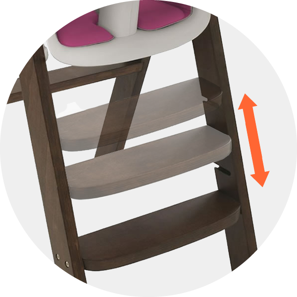 Height adjustable footrest