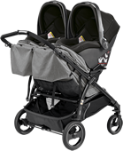 Peg Perego Book For Two Side By Side Double Stroller - Onyx -Stroller Promotion Store pegperegobookfortwo thisitemwill travelsystem