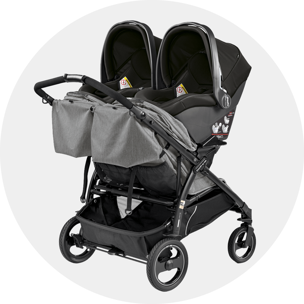 Peg Perego Book For Two Side By Side Double Stroller - Atmosphere -Stroller Promotion Store pegperegobookfortwofeatures travelsystem