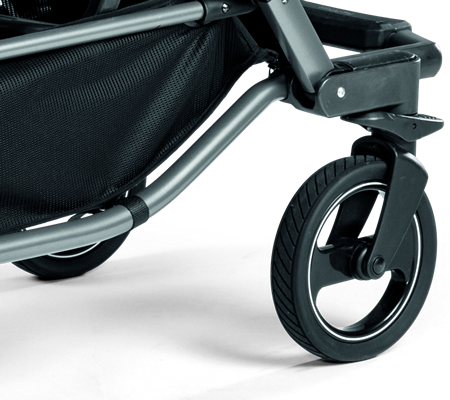 Peg Perego Duette Piroet Double Stroller - City Grey -Stroller Promotion Store pegperegoduettepiroet wheels