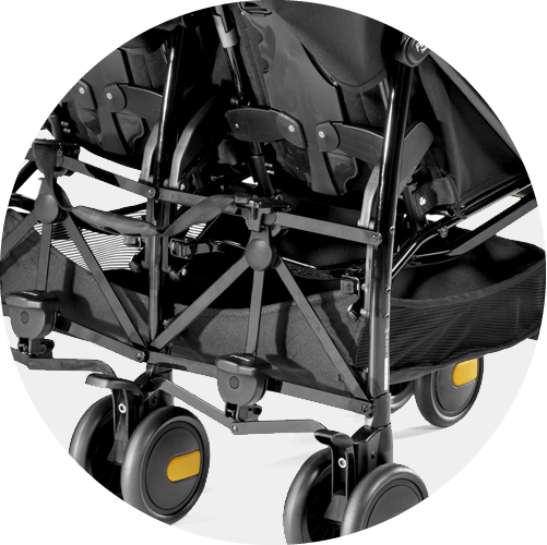 Peg Perego Pliko Mini Twin - Mod Black -Stroller Promotion Store pegperegoplikominitwinfeatures basket