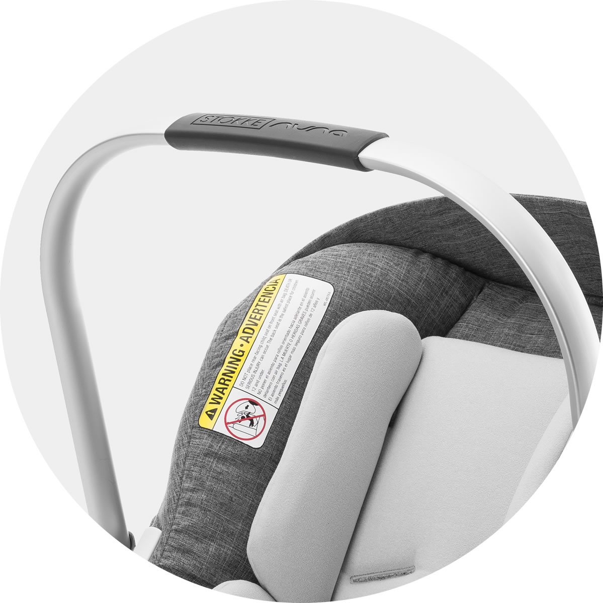 Stokke Pipa Infant Car Seat By Nuna - Grey Melange -Britax || Little Unicorn || Graco Shop stokkepipafeatures handle