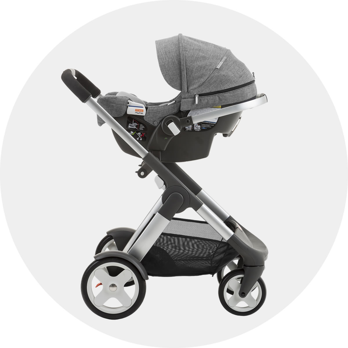 Stokke Pipa Infant Car Seat By Nuna - Grey Melange -Britax || Little Unicorn || Graco Shop stokkepipafeatures travelsystem