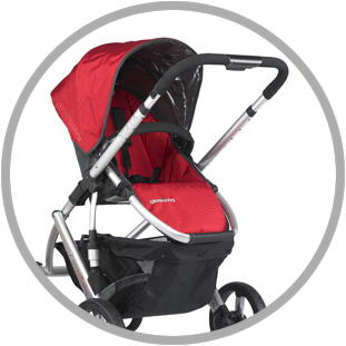 UPPAbaby Vista Stroller - Ella (Jade) 2014 -Graco Store uppababyvistafeature frontrearfacingseat