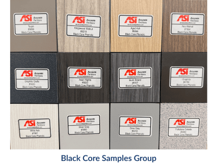 Black Core Phenolic Color Sample Group