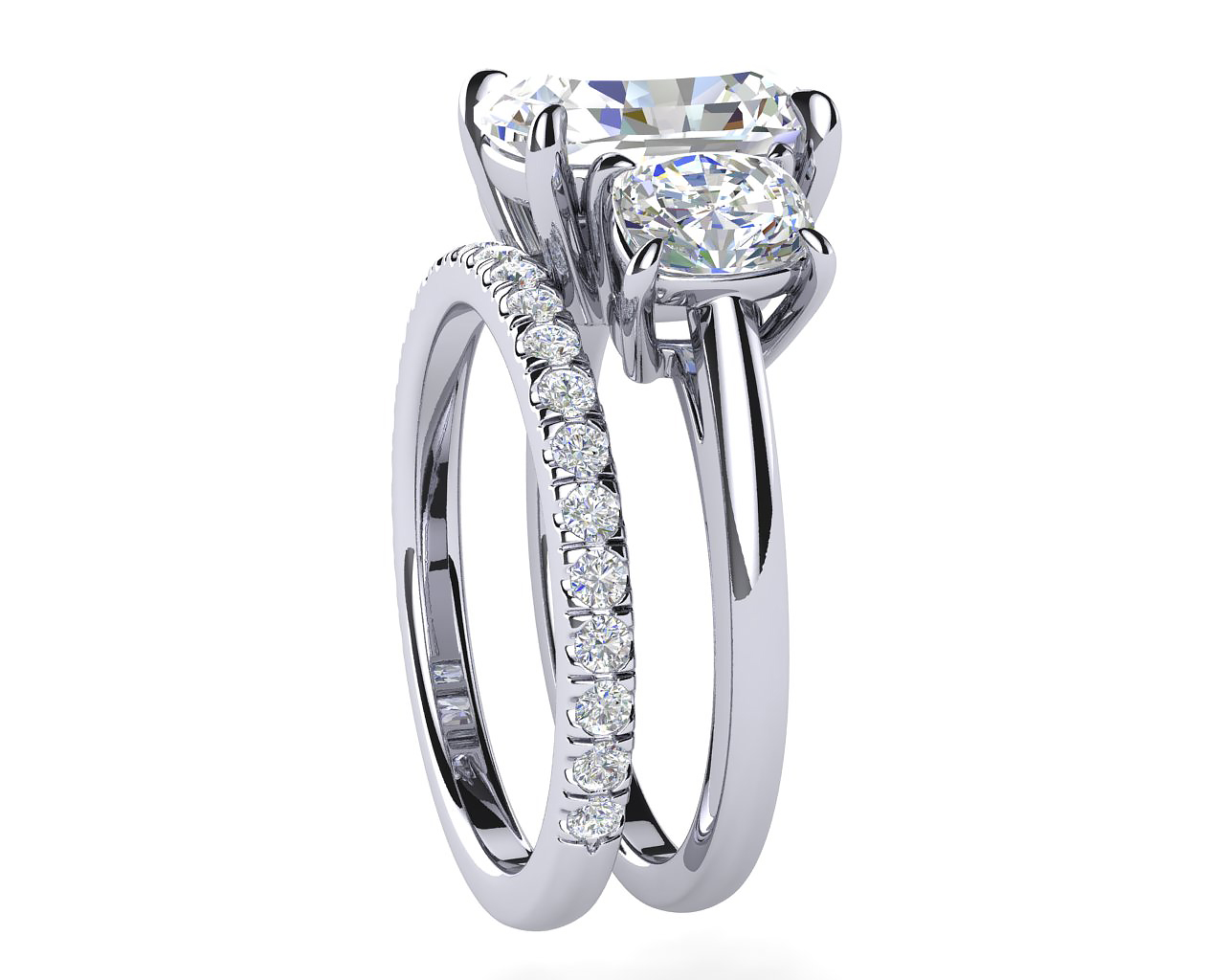 Diamond Wedding Band Front