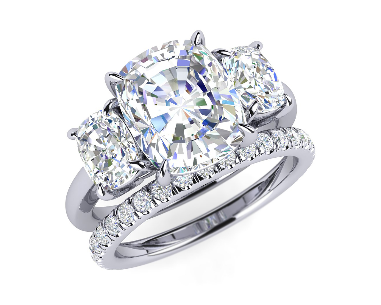 Diamond Wedding Band Front