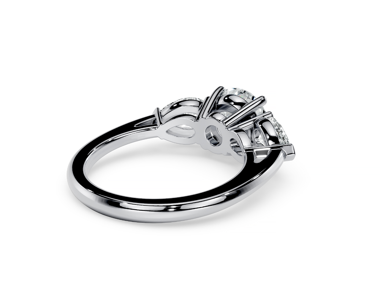 European Cut Diamond Ring - Side View