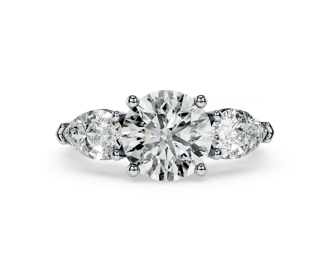 European Cut Diamond Ring - Top View