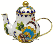 chinese cloisonne teapot - chinese unique gifts �C miniature teapots - chinese decorative teapots, chinese crafts